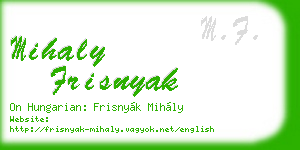 mihaly frisnyak business card